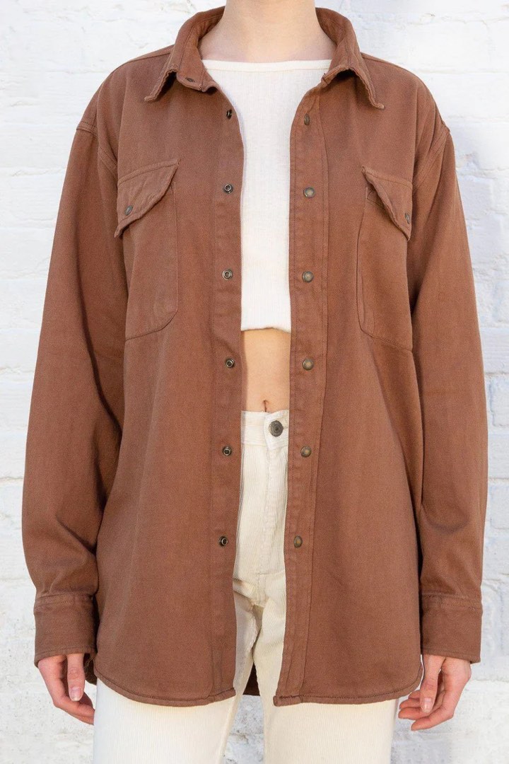Brandy Melville Nancy Shirt Jacket, Women's Fashion, Coats, Jackets and