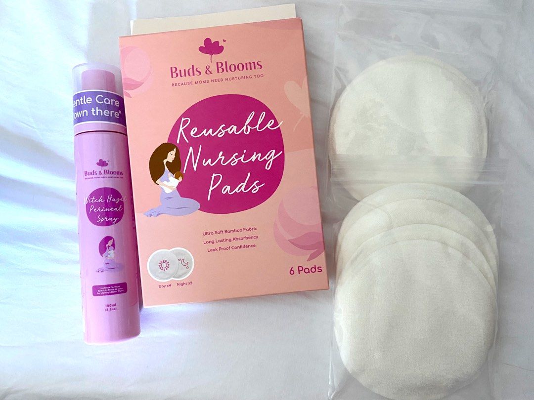 Buds & Blooms Perineal Spray & Reusable Nursing Pads on Carousell