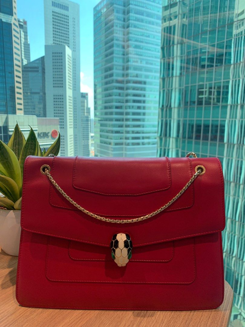 BVLGARI SERPENTI FOREVER TOP HANDLE (PINK), Luxury, Bags & Wallets on  Carousell