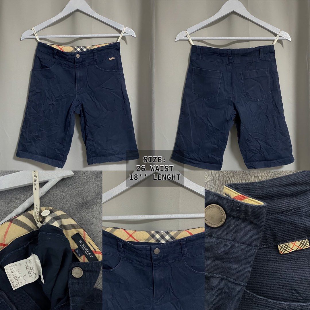 Burberry shorts hotsell womens blue