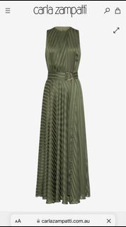 “Carla Zampatti” Designer Stripe Sleeveless Tuck Front Dress  ❤️Absolutely gorgeous❤️REDUCED $350.00 NOW