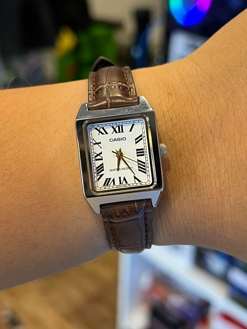 CASIO Analog Quartz Brown Leather Strap Ladies Watch LTPV007L7B2