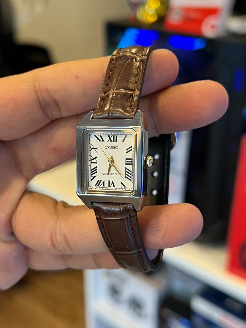 CASIO Analog Quartz Brown Leather Strap Ladies Watch LTPV007L7B2