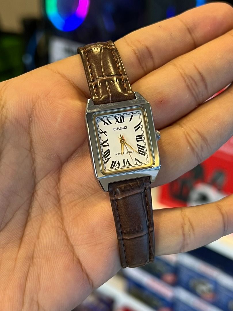 CASIO Analog Quartz Brown Leather Strap Ladies Watch LTPV007L7B2