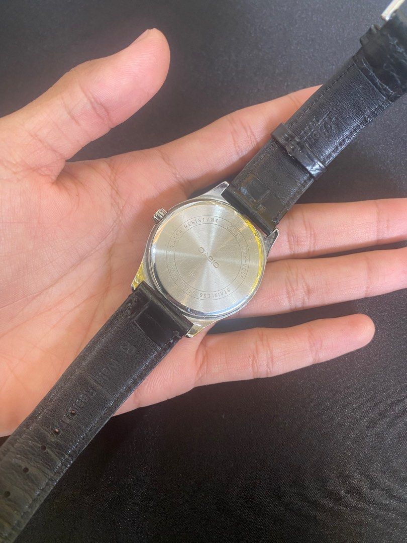 Casio strap kulit cheap