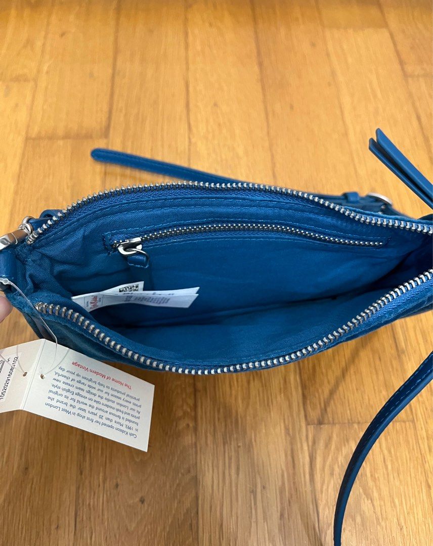 Brand new Cath Kidston Velvet Demi crossbody bag in teal