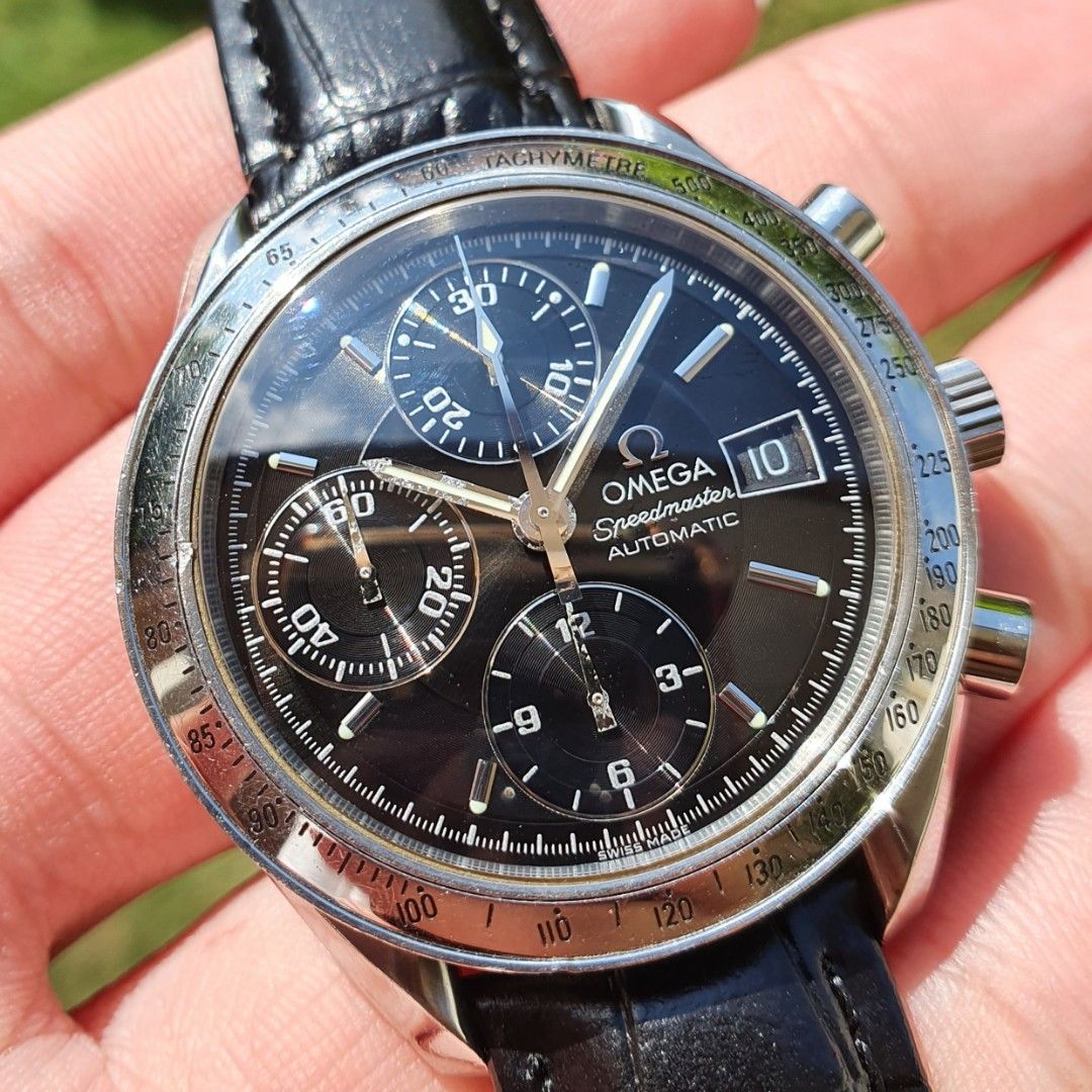 Omega speedmaster automatic leather cheap strap