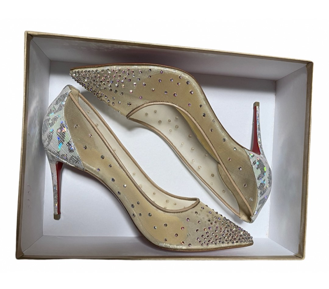 Christian Louboutin Follies Strass 85 Women s Fashion Footwear