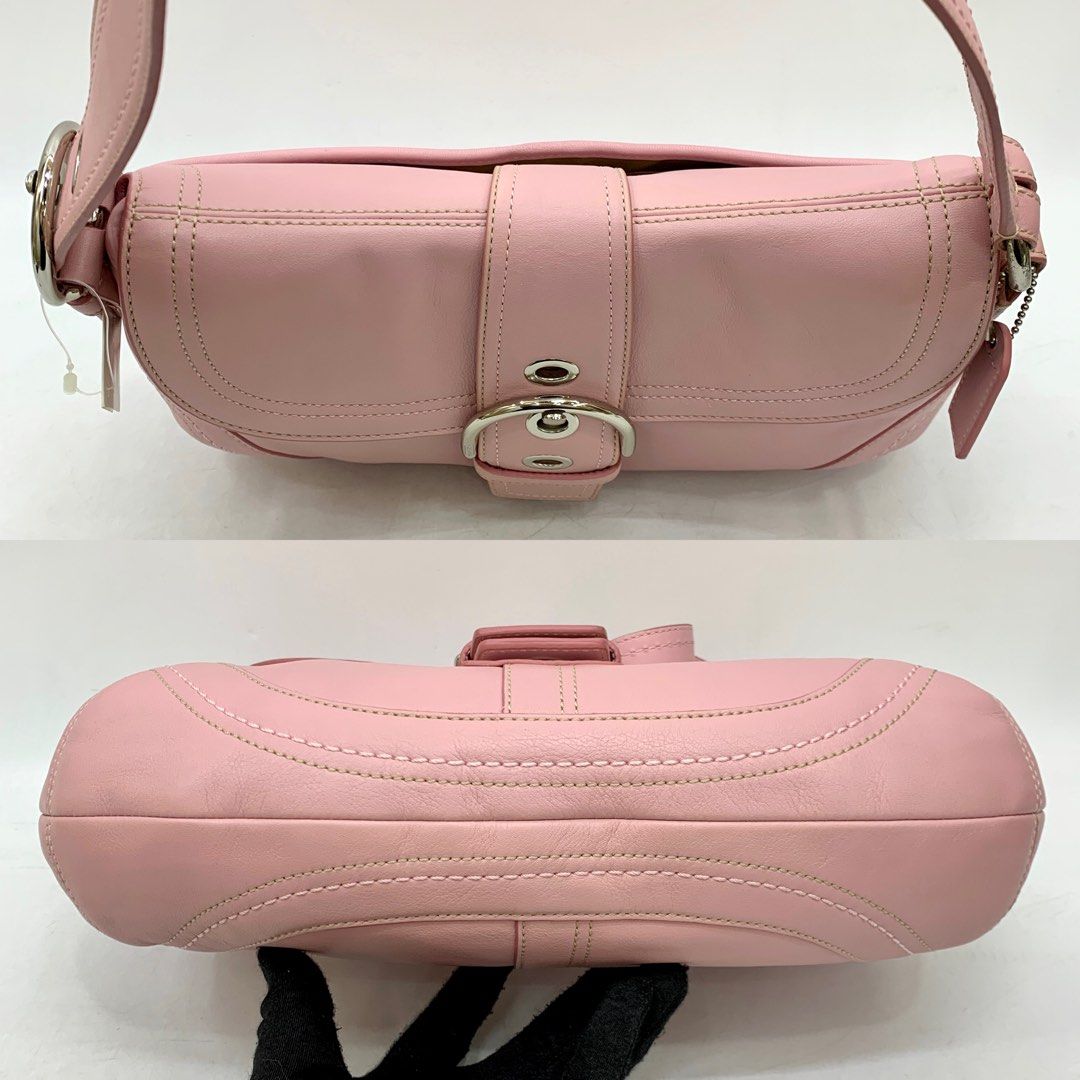 COACH F10910 PINK LEATHER ONE SHOULDER BAG 237014352 +, Luxury 