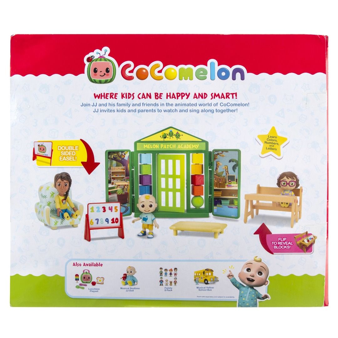 Cocomelon Blocks Patch Academy, School Time Deluxe Playset Play Pretend ...