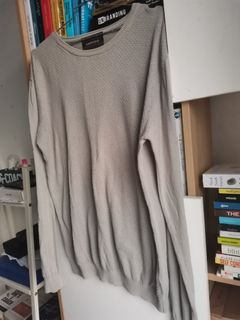 Crewneck amborgio sweater pria laki laki abu grey
