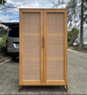 Customized design Square weaved Solihiya wardrobe cabinet