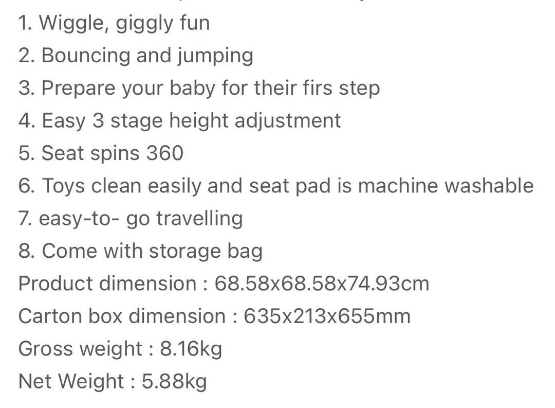 DINO EXERSAUCER, Babies & Kids, Infant Playtime on Carousell