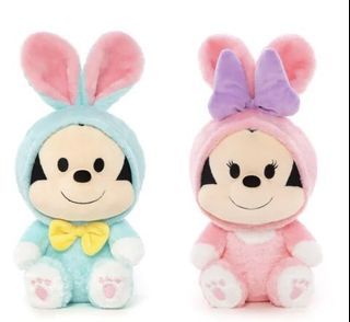 Disney 10" Bunny Collection Plush Series | Mickey Mouse | Minnie Mouse