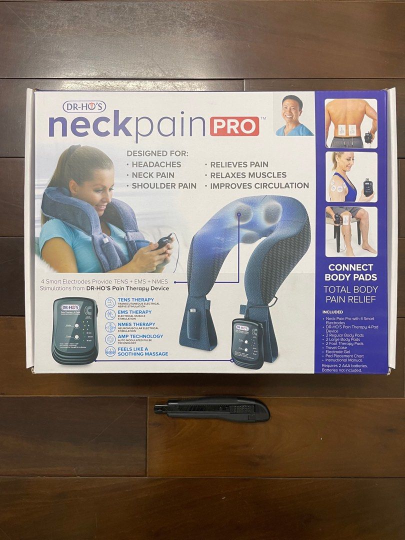 DR-HO'S Neck Pain Pro Package - TENS & EMS Therapy to Relieve Neck