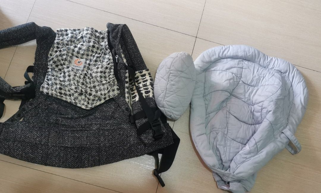 Ergobaby Carrier Black Gray Twill Babies Kids Bathing