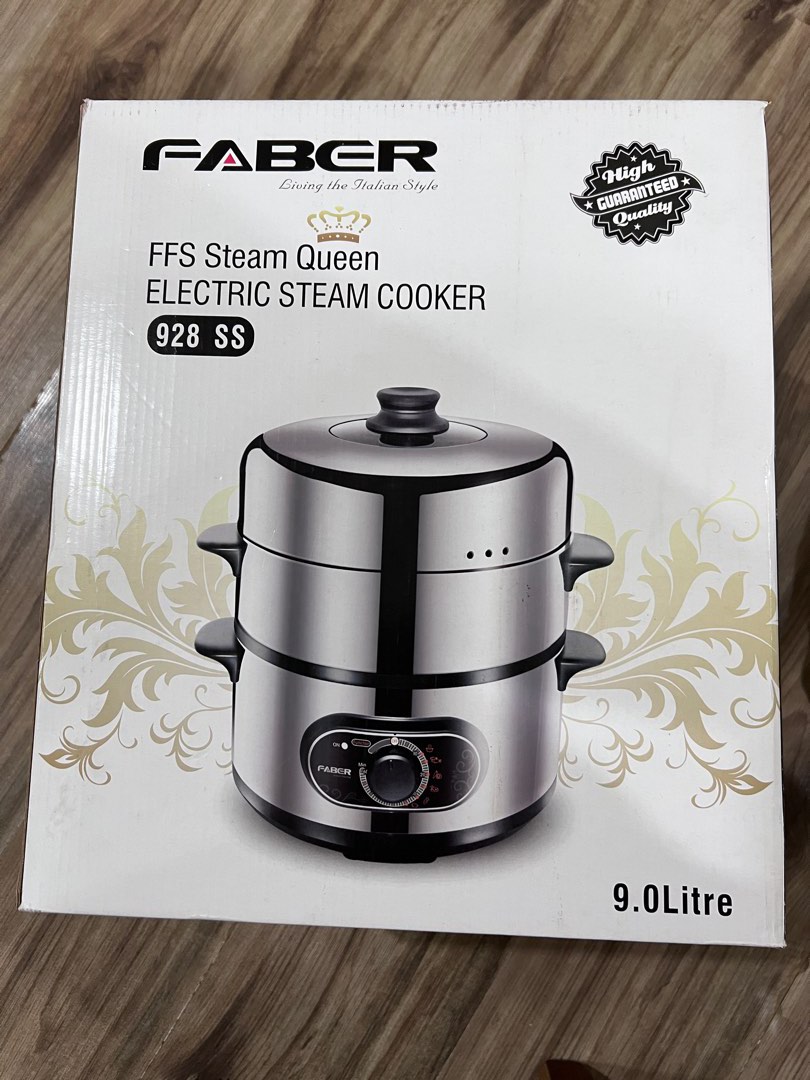 Faber electric steamer (2 tier), Furniture & Home Living, Kitchenware