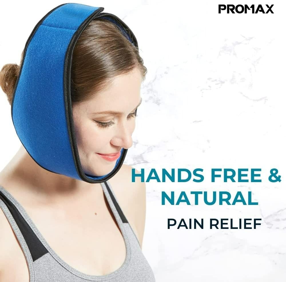Face ice Pack for Jaw, Head and Chin, Adjustable Hot and Cold Wrap for