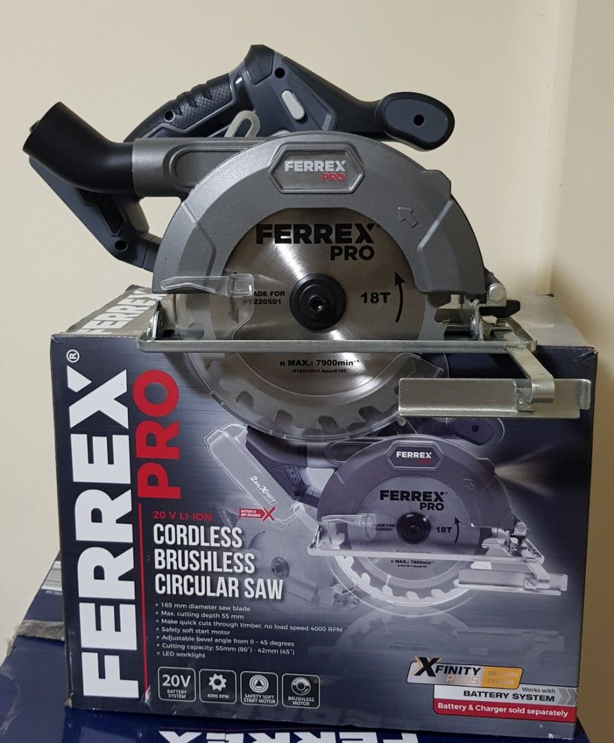 Ferrex pro 20v cordless brushless circular saw skin Commercial
