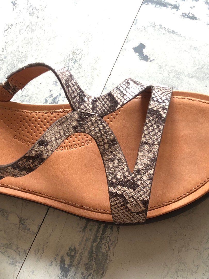 FITFLOP Snakeskin Sandals Women s Fashion Footwear Flats Sandals on Carousell