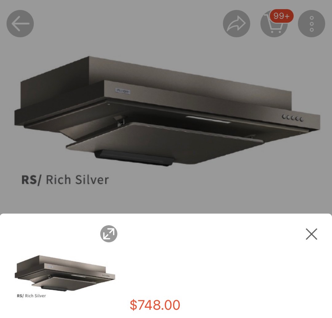 FUJIOH FRFS2290R 90CM MADE IN JAPAN SLIMLINE COOKER HOOD, TV & Home Appliances, Kitchen