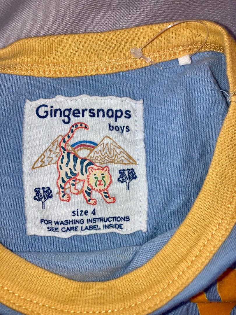 Gingersnaps Shirt for Boy (Category: Babies & Kids Fashion) located in Cavite. Submitted by lermrr (Listing ID 1231263591, Image 2). Description: Gingersnap Shirt for Boy Size 4 (4-5yrs old) P180.