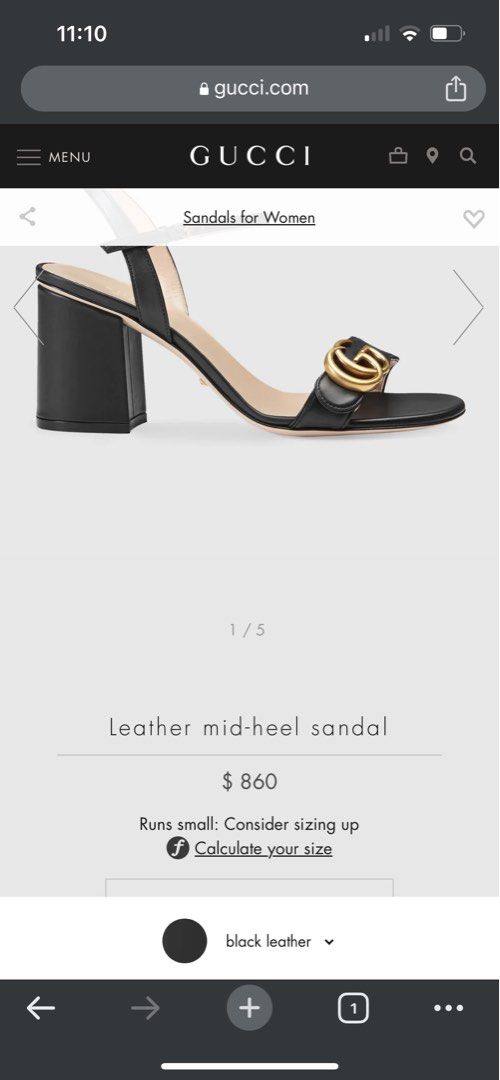 Gucci block heel sandals sales