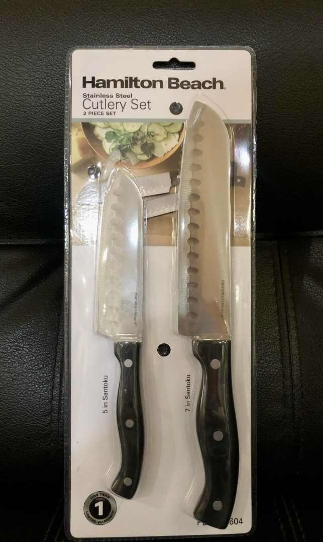 Hamilton Beach Stainless Steel Cutlery Set (Category: Dinnerware & Cutlery) located in Manila. Submitted by memorylanestore (Listing ID 1231307328, Image 1). Description: Use Recommendations: Before first use, sharpen the blade to make it easier to use. Polish occasionally with non-abravise metal polish to maintain shine. Always store the knives in cutlery block to preserve the cutting edges and protect hands from unnecessary contact with blade. 