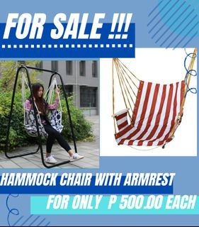 HAMMOCK CHAIR WITH ARMREST (WITHOUT FRAMING)