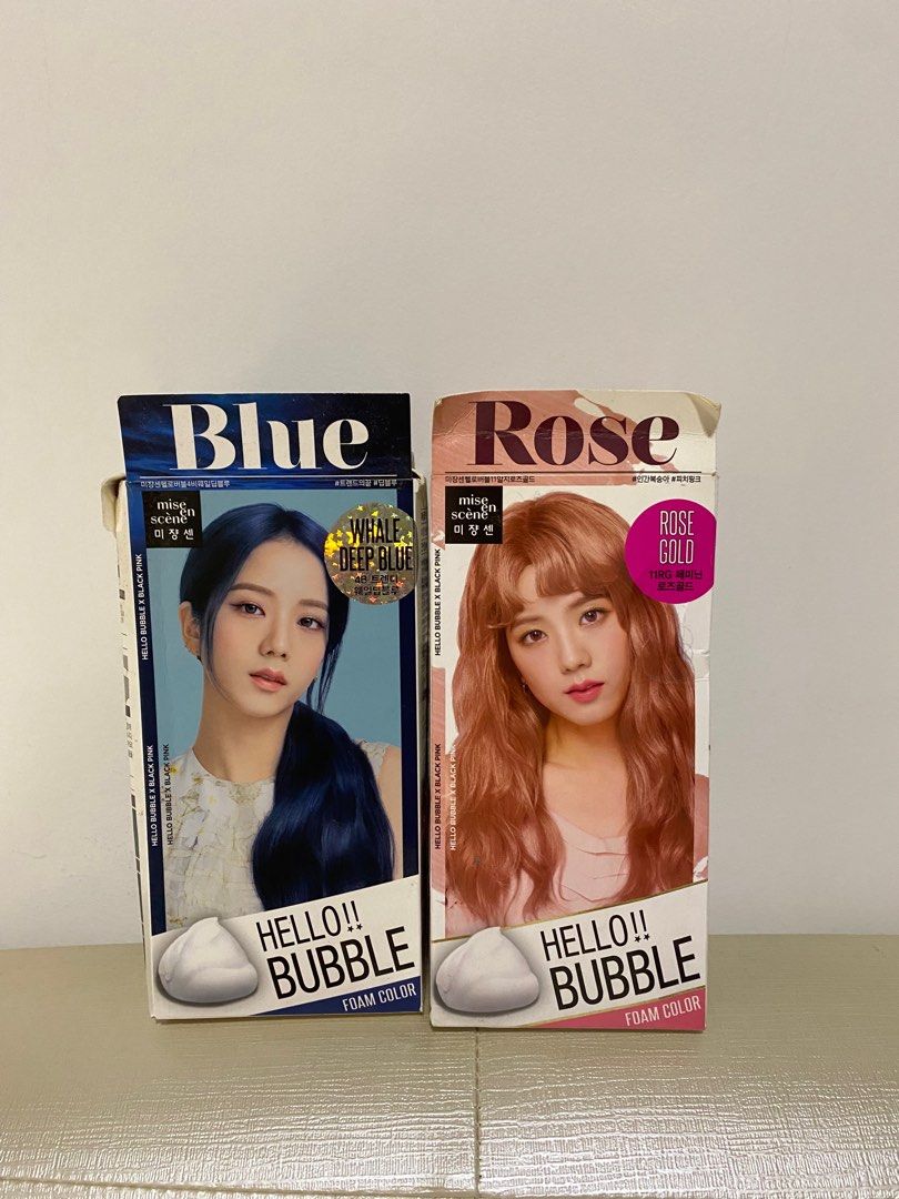 Hello Bubble Hair Dye whale deep blue and rose gold, Beauty & Personal