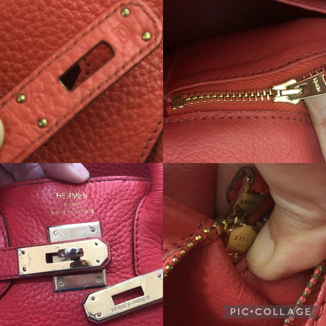 Hermes Birkin 30 Red Togo Leather Men's Women's Handbag/Handcarry Bags,  Luxury, Bags & Wallets on Carousell