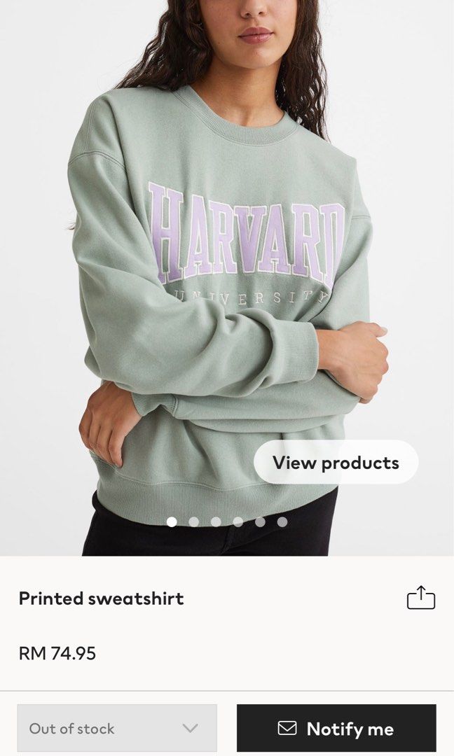 H&m harvard sweatshirt hotsell