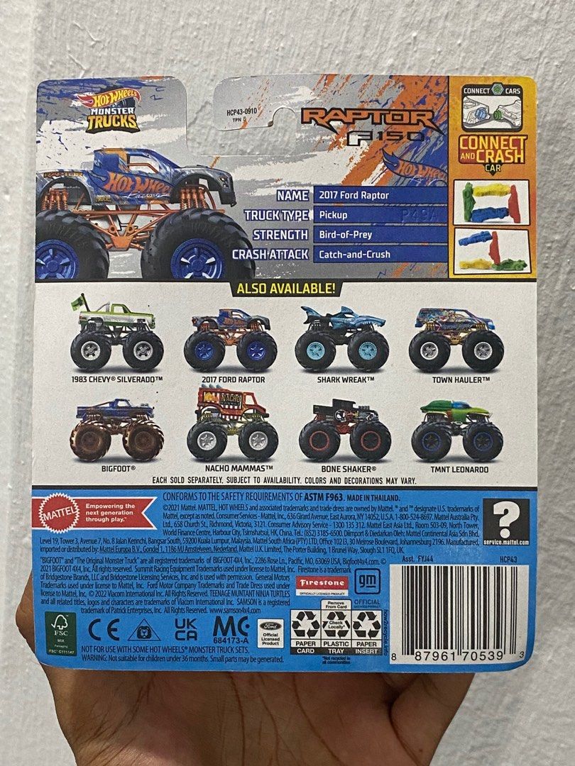 Loose Hot Wheels 17 Ford F-150 Raptor Monster Truck, Toys ...