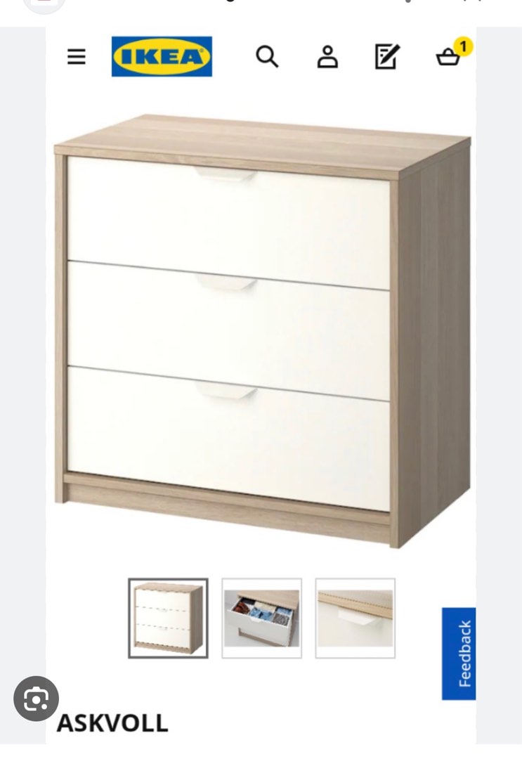 Ikea askvoll outlet 2 drawer