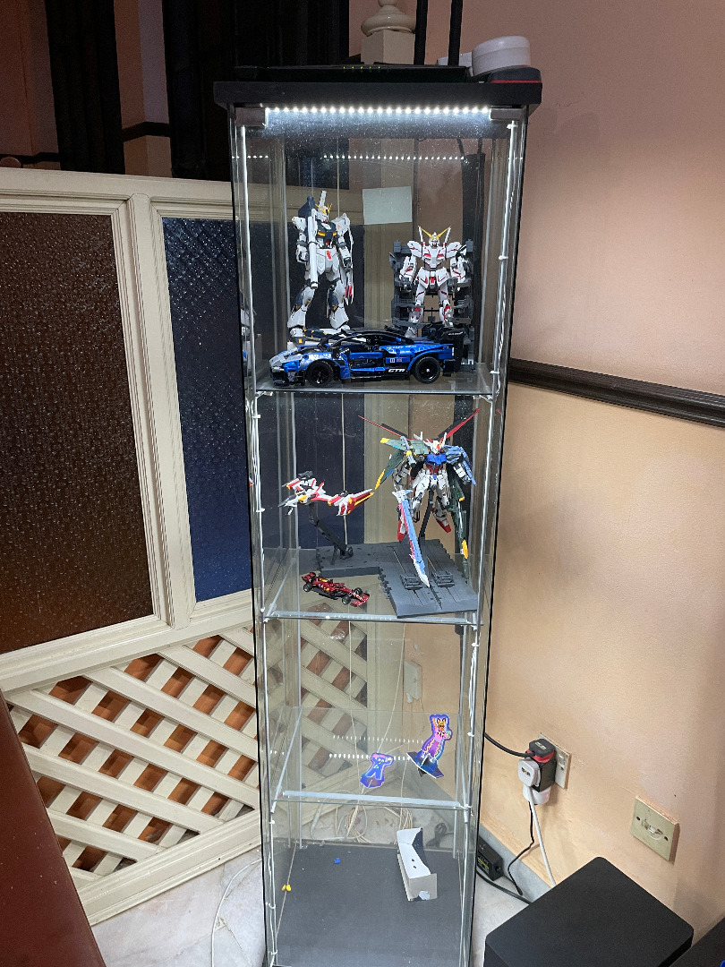 IKEA Detolf with LED strips, Furniture & Home Living, Furniture ...