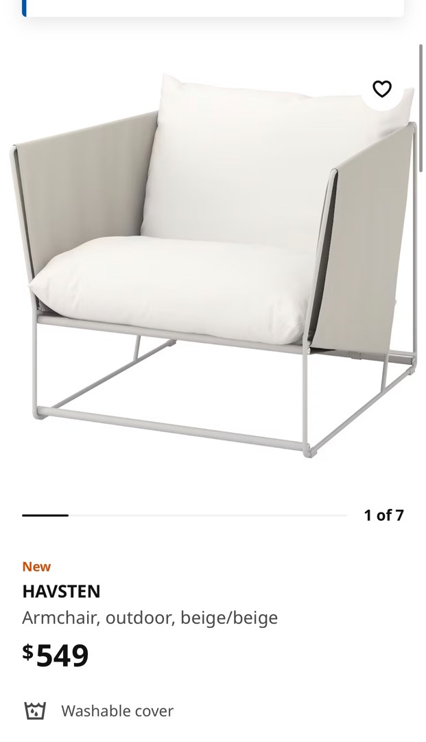 Ikea Outdoor Chair, Furniture & Home Living, Outdoor Furniture on Carousell