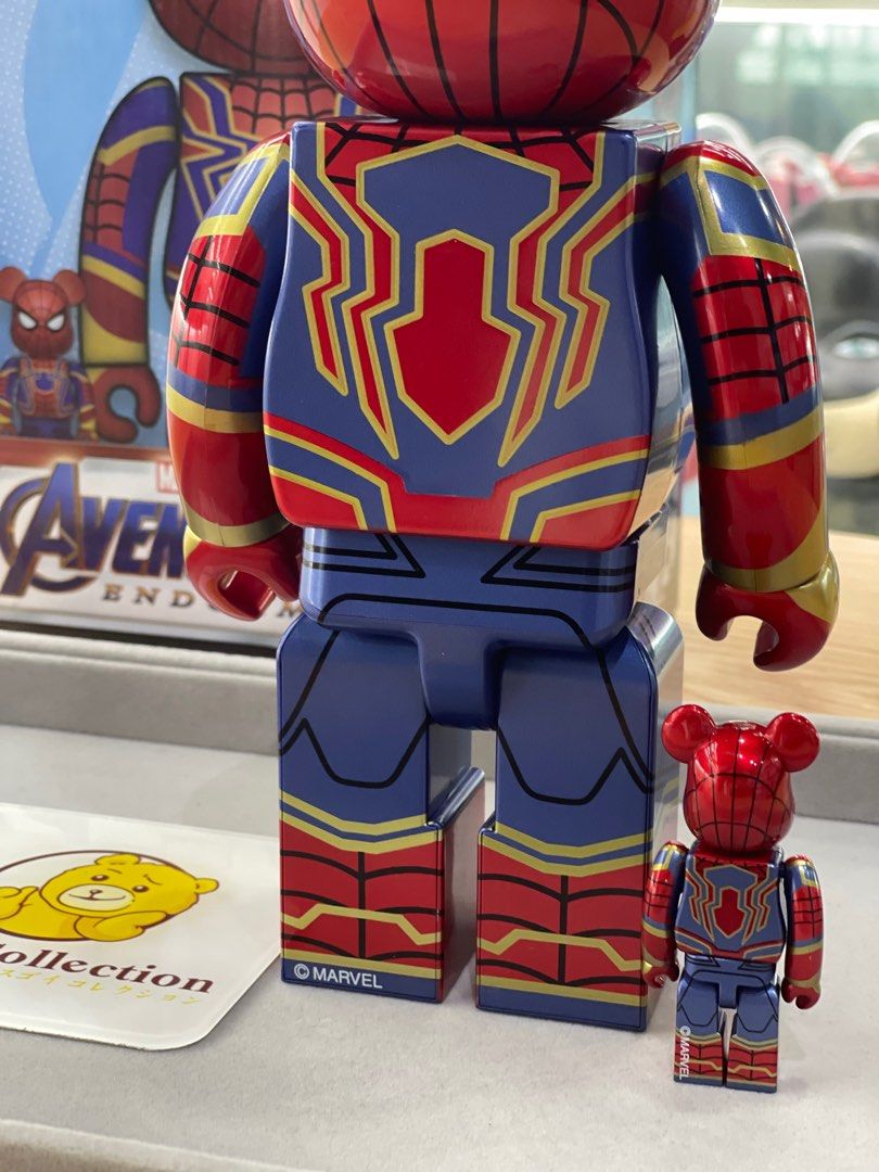 [In Stock] BE@RBRICK x Marvel Iron Spider 100%+400% set bearbrick spiderman