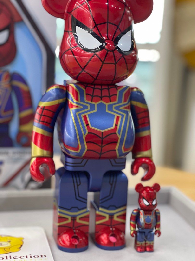 [In Stock] BE@RBRICK x Marvel Iron Spider 100%+400% set bearbrick spiderman