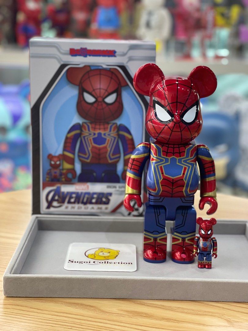BE@RBRICK　 IRON SPIDER 100％ & 400％ Bearbrick Iron Spider-man Avengers End Game 100% & 400% Set