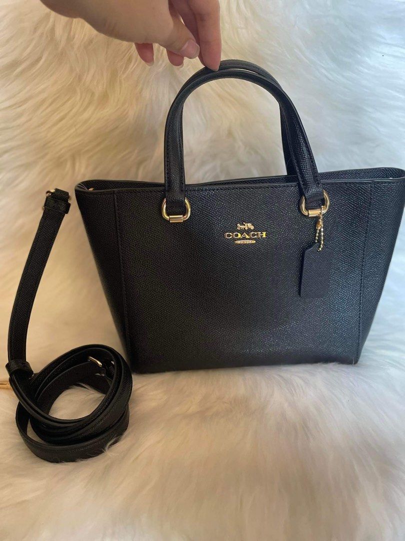 Coach leah discount satchel black