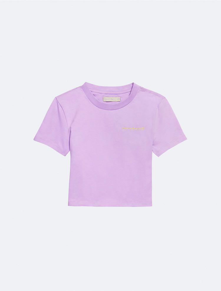 Jennie for Calvin Klein Cotton Jersey Baby Tee, Women's Fashion