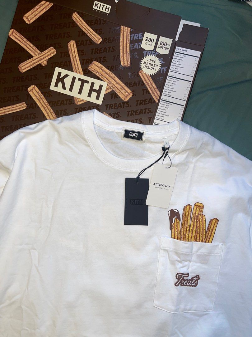 xL ☆ kith treats churro pocket tee white