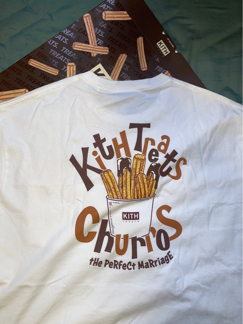 KITH Treats Churros pocket Tee (XL), Men's Fashion, Tops & Sets, Tshirts &  Polo Shirts on Carousell