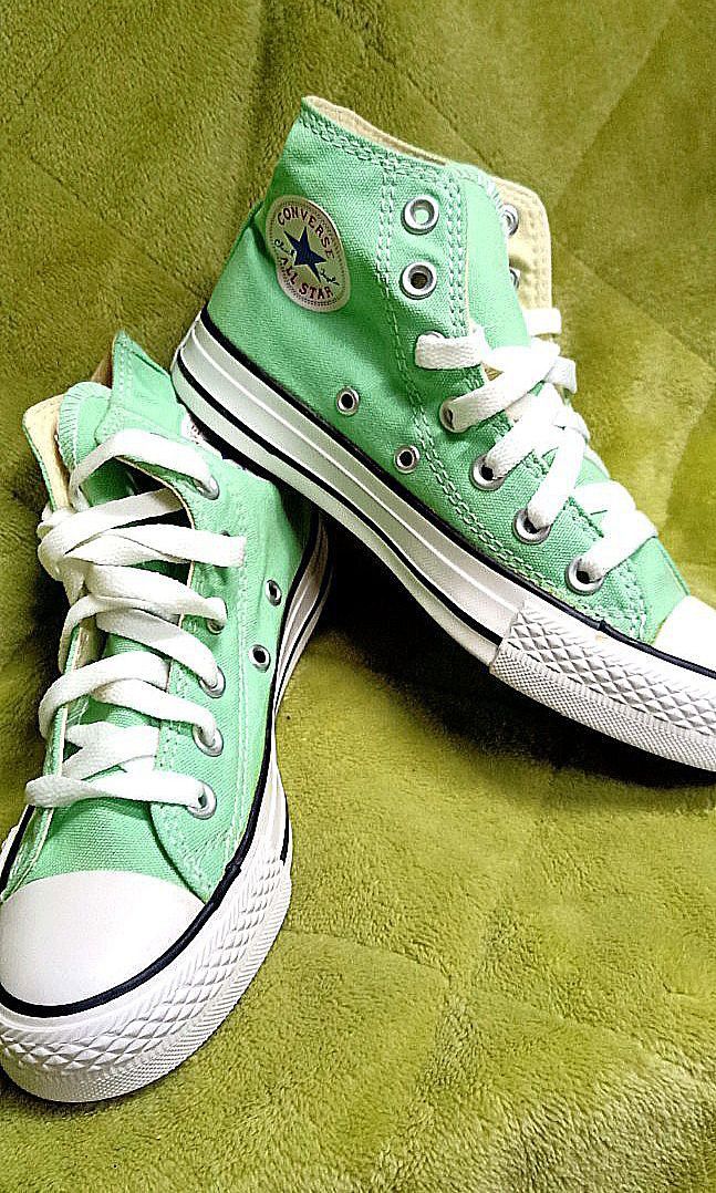 Mint green converse size 2 on sale