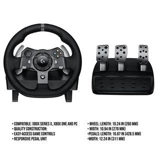 LOGITECH G920 RACING WHEEL AND PEDALS FOR XBOX SERIES X/S / XBOXONE/ WINDOWS 10/11
