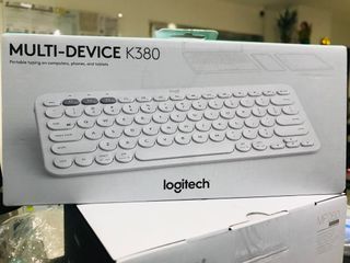 Logitech K380 Multi-Device Bluetooth Keyboard for Computers, Tablets and Phones Off White