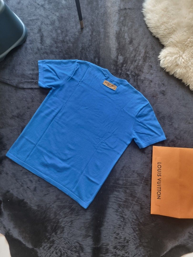 Louis Vuitton Everyday LV Crewneck T-shirt in Blue Cotton ref