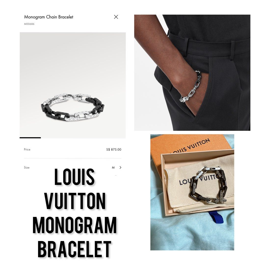 Louis Vuitton LV Monogram Party Bracelet / Necklace, Men's Fashion, Watches  & Accessories, Jewelry on Carousell