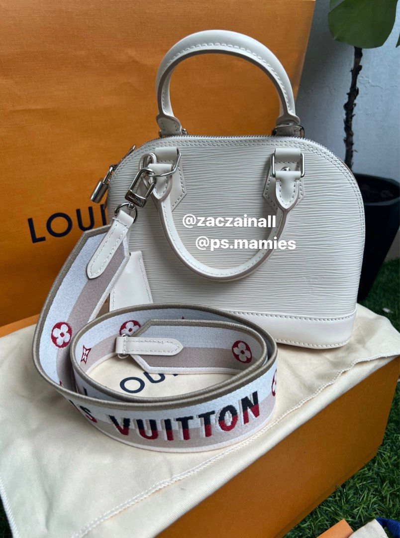 Louis Vuitton LV Alma BB epi Quartz White Leather ref.409334 - Joli Closet