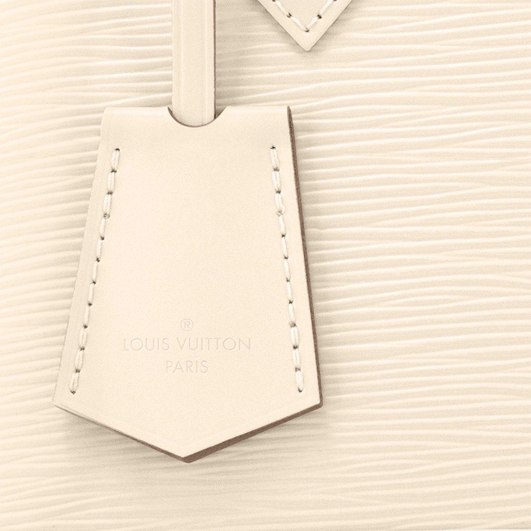 Louis Vuitton LV Alma BB epi Quartz White Leather ref.409334 - Joli Closet